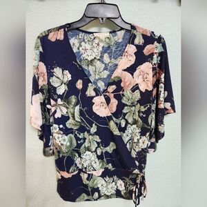 Corvia Navy Floral Small Top